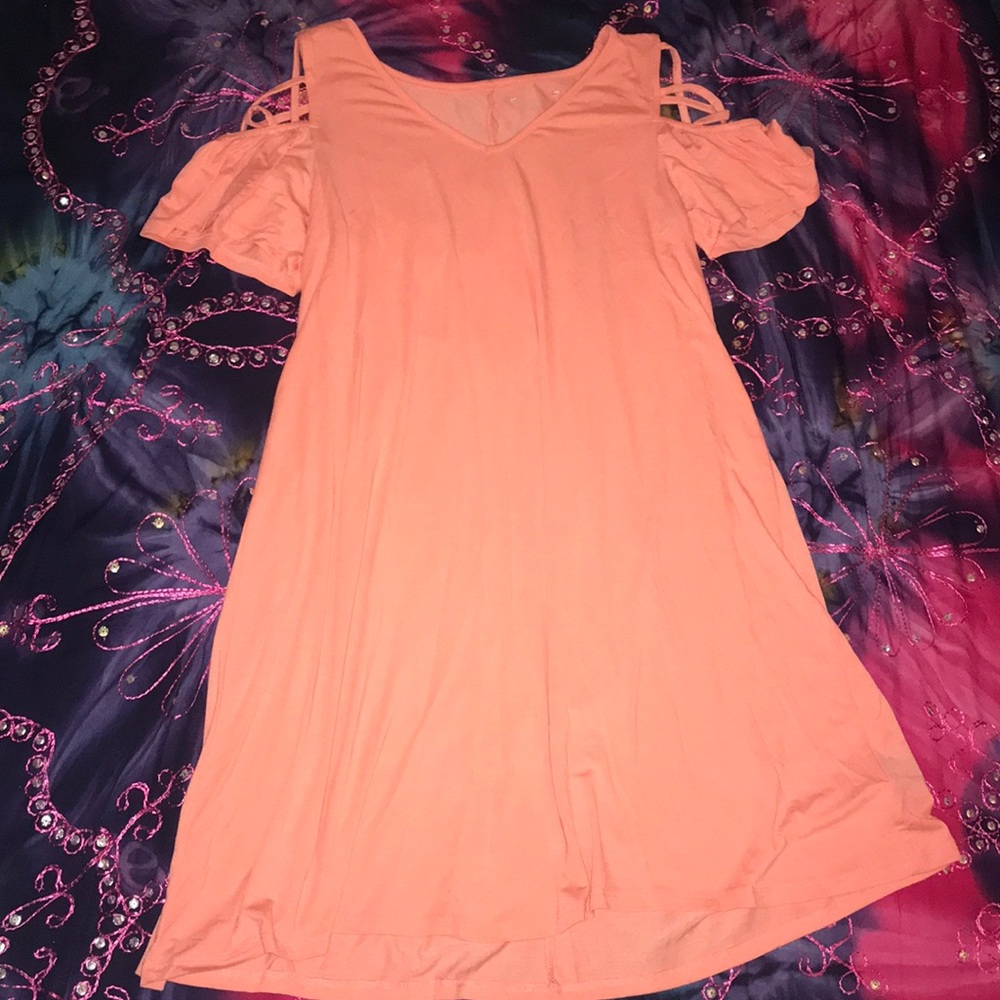 Peach Colored T-Shirt Dress